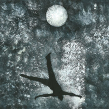 「Breakdancing in the…」というタイトルの絵画 Yeshaya Dankによって, オリジナルのアートワーク, 水彩画
