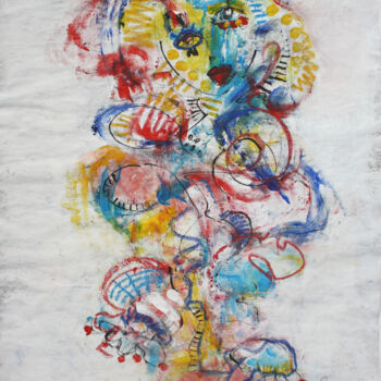 Painting titled "NOT FROM THIS WORLD" by Philip/Ulrike Langen, Original Artwork, Acrylic