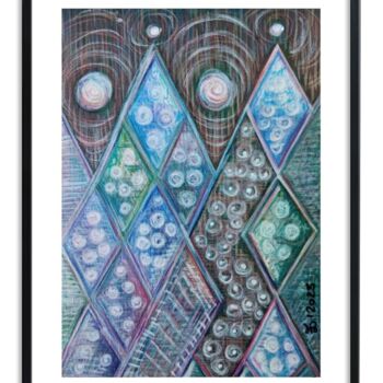 Pintura intitulada "Four Seasons. Winter" por Ewa Dura, Obras de arte originais, Marcador