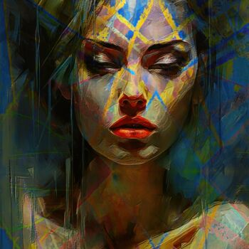Digital Arts titled "The Woman Face Afte…" by Gerry Martinez, Original Artwork, Digital Painting