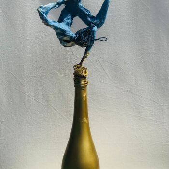 Sculptuur getiteld "Breakdance freeze" door Arouna Guindo, Origineel Kunstwerk, Draad