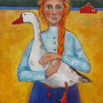 Painting titled "Original oil Painti…" by Iuliia Muraveinikova, Original Artwork, Oil Mounted on Wood Stretcher frame