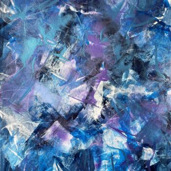 Pittura intitolato "Blue Stellar 004" da Juan José Garay, Opera d'arte originale, Acrilico Montato su Altro pannello rigido