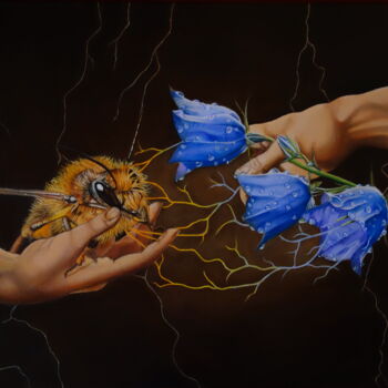 Schilderij getiteld "Energy" door Gabriele Esau, Origineel Kunstwerk, Olie