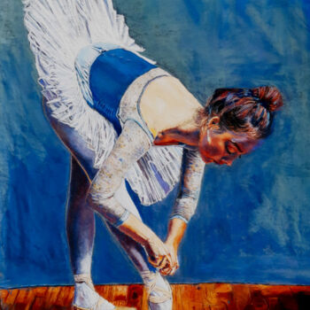 Pittura intitolato "Ballerina" da Mohamed Lazreg, Opera d'arte originale, Pastello