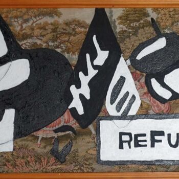 Peinture intitulée "_black_white_ 01" par Xavier Debeerst, Œuvre d'art originale, Huile Monté sur Châssis en bois