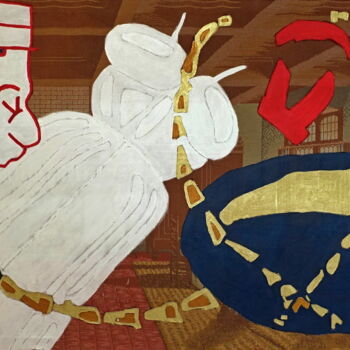Peinture intitulée "25 june 2022" par Xavier Debeerst, Œuvre d'art originale, Huile Monté sur Châssis en bois