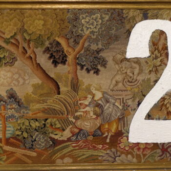 Painting titled "Two" by Xavier Debeerst, Original Artwork, Oil Mounted on Wood Stretcher frame