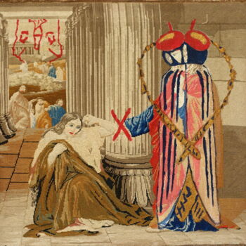 绘画 标题为“Ne me touch pas!” 由Xavier Debeerst, 原创艺术品, 油 安装在纸板上