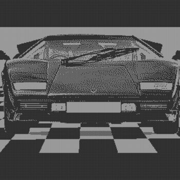 Digital Arts titled "LAMBORGHINI COUNTAC…" by Rm64, Original Artwork, 2D Digital Work