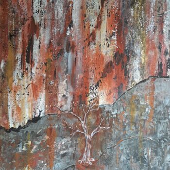 Peinture intitulée "désertification" par Patrice Poidevin, Œuvre d'art originale, Acrylique