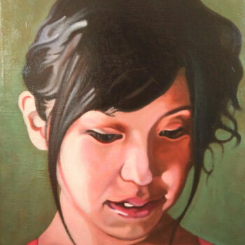Peinture intitulée "One day, Yukino" par Takuart, Œuvre d'art originale, Huile Monté sur Châssis en bois