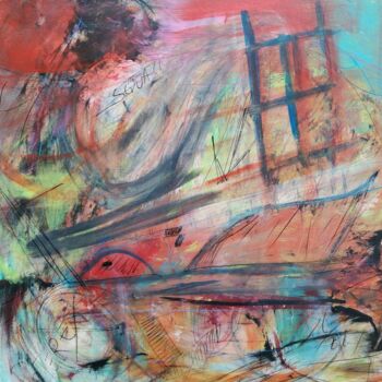 Painting titled "Squali" by Maurizio D'Andrea, Original Artwork, Acrylic