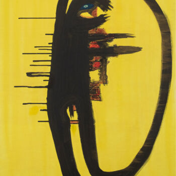 Painting titled "The Leviathan" by Paolo Cantù Gentili, Original Artwork, Acrylic Mounted on Wood Stretcher frame