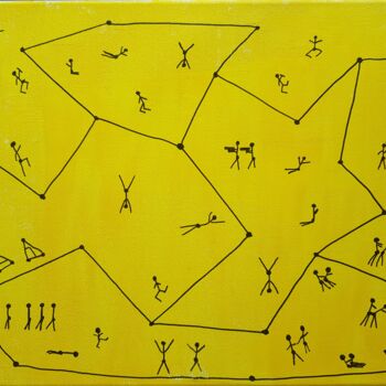 Painting titled "Zero Matrix" by Paolo Cantù Gentili, Original Artwork, Acrylic Mounted on Wood Stretcher frame