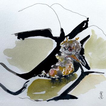 Peinture intitulée "Baby Flo, 1 (origin…" par Elodie M. Richard, Œuvre d'art originale, Aquarelle