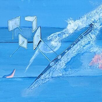 Peinture intitulée "HIELO" par Juan Luis Gandulfo, Œuvre d'art originale, Acrylique Monté sur Châssis en bois