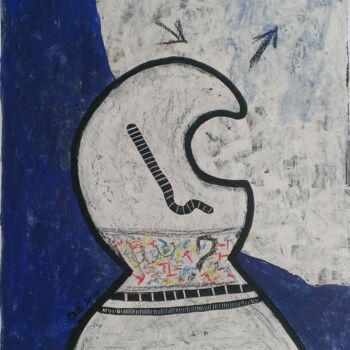 Painting titled "reflet" by Adji.Brice, Original Artwork, Acrylic