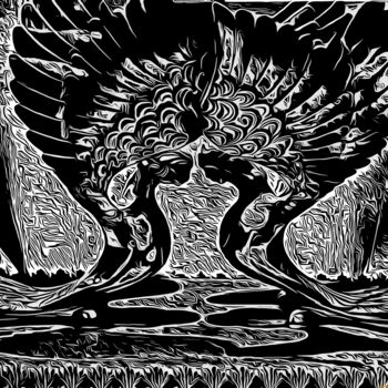 Arte digitale intitolato "Black Cherubim" da Joseph Anthony Quattromini, Opera d'arte originale, Fotografia non manipolata