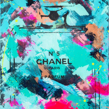 Peinture intitulée "Chanel The Obsessio…" par Natalie Otalora, Œuvre d'art originale, Acrylique Monté sur Châssis en bois