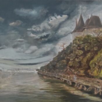 제목이 "Face au port"인 미술작품 Pascal Bourgouin로, 원작, 기름