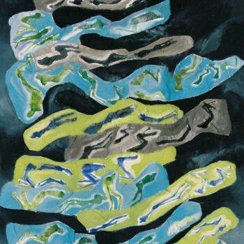 Painting titled "Vibración de lo úni…" by Nora Alvarez, Original Artwork, Collages