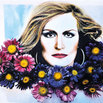 Digitale Kunst mit dem Titel "Hommage an DALIDA" von Sigrun Neumann (Sineu), Original-Kunstwerk, Acryl