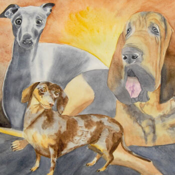 Malerei mit dem Titel "AQUARELLE originale…" von Isabelle Redonnet, Original-Kunstwerk, Aquarell