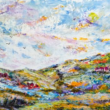 Painting titled "Vida en el valle #3" by Mora Castela, Original Artwork, Acrylic