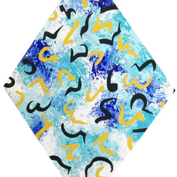 Painting titled "Losange" by Yvan Bruyère, Original Artwork, Acrylic