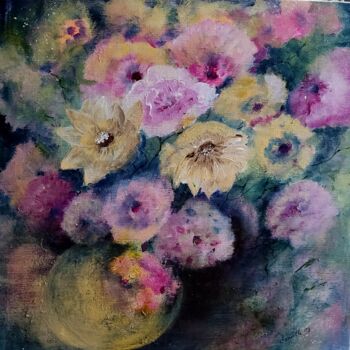 Peinture intitulée "Mariage" par Danielle Mangeon, Œuvre d'art originale, Acrylique Monté sur Châssis en bois