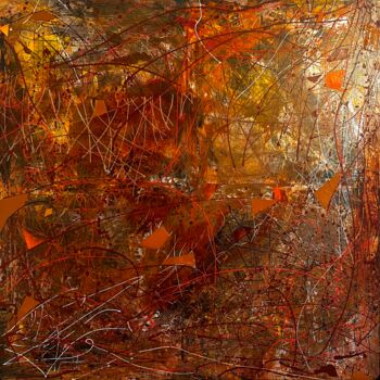 Peinture intitulée "Jungle d’automne" par Virginie Munch, Œuvre d'art originale, Acrylique Monté sur Châssis en bois