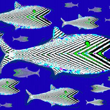 Fotografia zatytułowany „Fish 21b11c” autorstwa Ken Lerner, Oryginalna praca, Fotografia cyfrowa