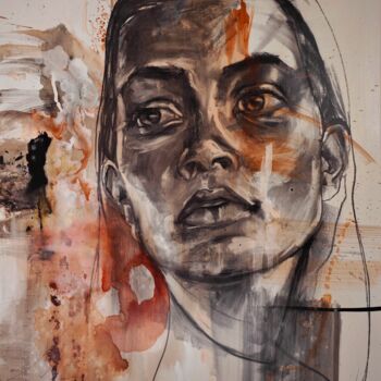 Peinture intitulée "Réaliser l'Illusoire" par Mathilde Reyz, Œuvre d'art originale, Fusain Monté sur Châssis en bois