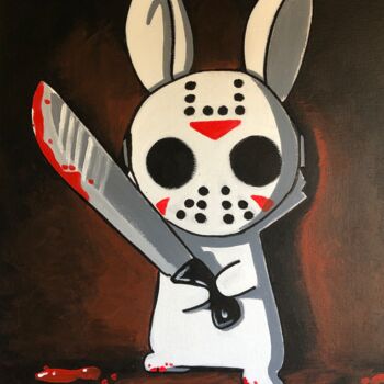 Painting titled "Lapin 3" by Maïlys Painting, Original Artwork, Acrylic