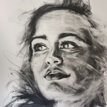 Dessin intitulée "Souviens-toi d'oubl…" par Mathilde Reyz, Œuvre d'art originale, Fusain Monté sur Châssis en bois