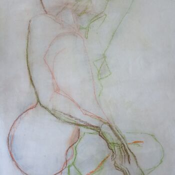 Painting titled "nu- 6" by Yakzan Atassi, Original Artwork, Pastel