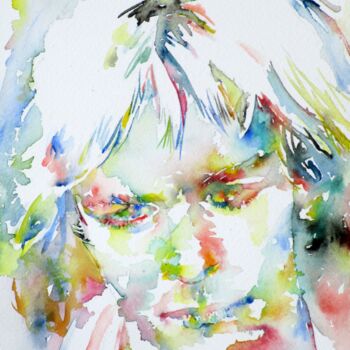 Pittura intitolato "KURT COBAIN (3)" da Lautir, Opera d'arte originale, Acquarello