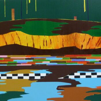 Peinture intitulée "Inside, Outside 3" par Remi Delaplace, Œuvre d'art originale, Acrylique Monté sur Châssis en bois