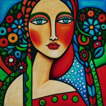 "Figuratief portretj…" başlıklı Tablo Jan Keteleer tarafından, Orijinal sanat, Akrilik Diğer sert panel üzerine monte edilmiş