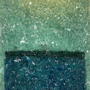 Painting titled "DILUTION" by Philippe Fares, Original Artwork, Stained glass painting Mounted on Wood Stretcher frame