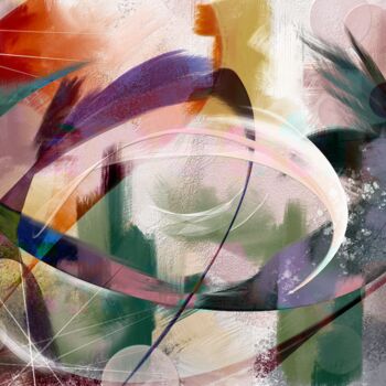 「Inner Cosmos」というタイトルの絵画 Raphael S.によって, オリジナルのアートワーク, デジタルプリント アルミニウムにマウント