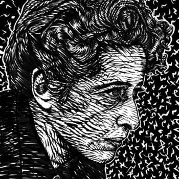 Drawing titled "HANNAH ARENDT (5)" by Lautir, Original Artwork, Ink