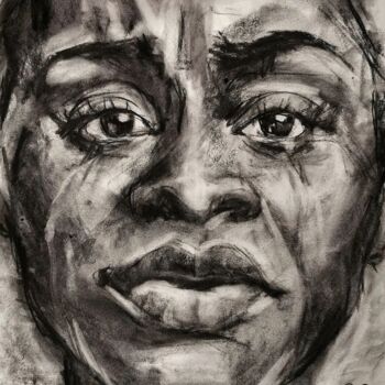 Drawing titled "You are strong" by Mathilde Reyz, Original Artwork, Charcoal