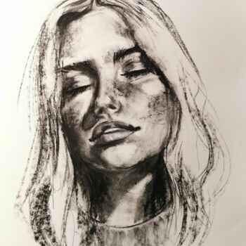 Dessin intitulée "You are beautiful" par Mathilde Reyz, Œuvre d'art originale, Fusain