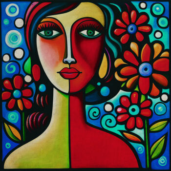 "Figuratief portretj…" başlıklı Tablo Jan Keteleer tarafından, Orijinal sanat, Akrilik Diğer sert panel üzerine monte edilmiş