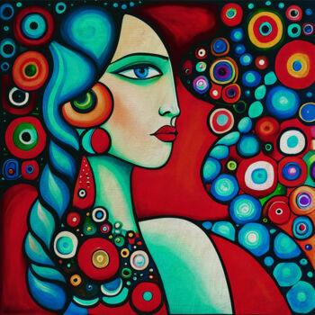 "Figuratief portretj…" başlıklı Tablo Jan Keteleer tarafından, Orijinal sanat, Akrilik Diğer sert panel üzerine monte edilmiş