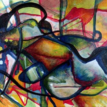 「Hybrid Embryo」というタイトルの絵画 Carlos Paredes Colinによって, オリジナルのアートワーク, アクリル