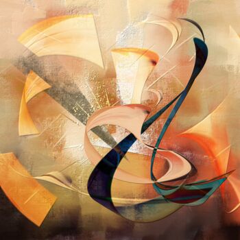 「Musica #2」というタイトルの絵画 Raphael S.によって, オリジナルのアートワーク, アクリル ウッドストレッチャーフレームにマウント