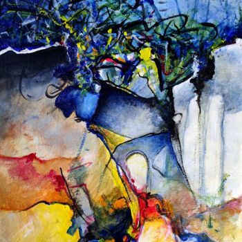 Painting titled "Energetic Transfigu…" by Carlos Paredes Colin, Original Artwork, Acrylic